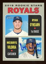 2019 Topps Heritage MEIBRYS VILORIA Signed Card autograph AUTO RANGERS ROYALS