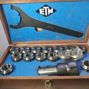 ER-40 1.1/4 ETM COLLET CHUCK SET 1/8" -1" in the original box - Picture 1 of 12
