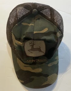 John Deere CYRK Camo Camouflage Snapback Mesh Hat - Picture 1 of 3