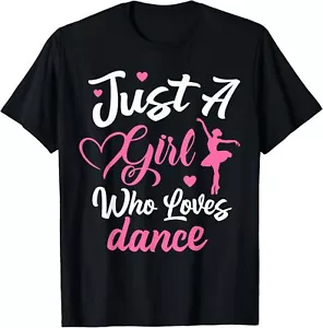 Just A Girl Who Loves Dance Women Girls Dancing T-Shirt Hoodie - Picture 1 of 18