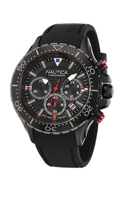 Orologio Uomo NAUTICA NST NAPNSF202 Chrono Silicone Nero Sub 100mt - Image 1 of 4