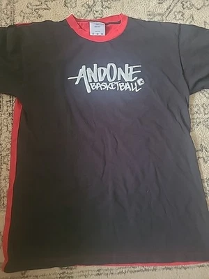 Camiseta de baloncesto vintage Y2K AND1 XL Street Ball roja y negra Foto 1 de 4