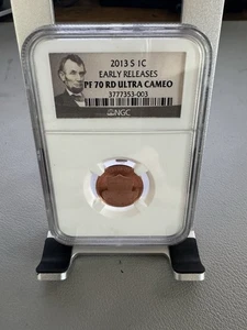 2013 S Lincoln Penny NGC PF70 RD Ultra Cameo Shield Early Releases - Picture 1 of 2