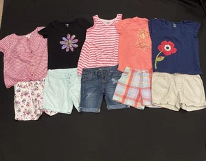 Girls Summer Short Sleeve Shirt/ Shorts Combo Sets (5) - Size 7/8 - Picture 1 of 15