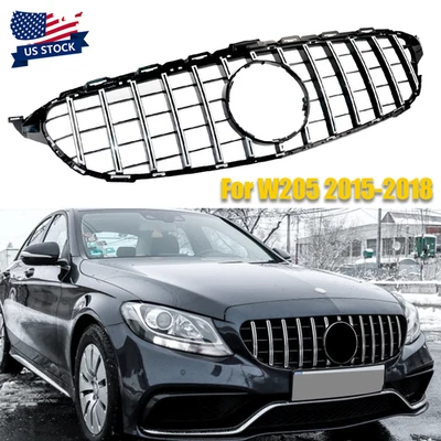 Front Grille Grill For Mercedes Benz W205 2015-2018 C180 C200 C250 C300 C350e Foto 1 de 4