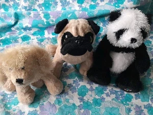 Webkinz Bundle Plush Ganz Lil'Kinz Soft Toy Panda Puppy Dog Pug - Picture 1 of 7