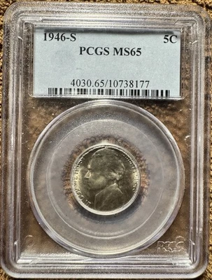 1946 S Jefferson Nickel • PCGS • MS65 • 5C - Image 1 of 4