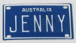 JENNY NOVELTY NAME MINI TIN AUSTRALIAN LICENSE NUMBER PLATE - Picture 1 of 1