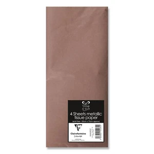 Rose Gold Metallic Tissue Paper - 4 sheets Eurowrap Quality Mothers Day Birthday - Picture 1 of 1