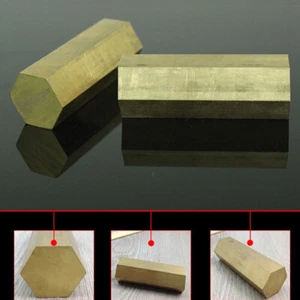 Barra hexagonal de metal macizo de latón H59 CNC modelo de metalurgia artesanía hágalo usted mismo S = 12-30 mm - Imagen 1 de 8