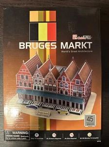 Kubischer Spaß 3D Welten größte Architektur Modellbausatz Brügge Markt 45 Stck. Neu im Karton - Bild 1 von 2