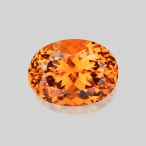 2.85cts CERTIFIED WONDERFUL LUSTER OVAL CUT NATURAL ORANGY YELLOW SAPPHIRE - Picture 1 of 2