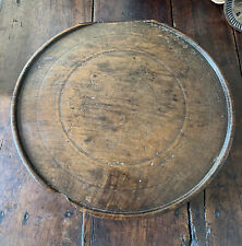 Antique 19th Century Wooden Charger Plate Stand Country House Kitchen Treen 