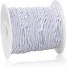 1Mm White Elastic Cord Beading Thread Stretch String for Bracelet Making 109 Yar