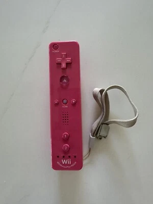 OEM Nintendo Wii Remote Motion Plus Controller Pink RVL-036 Tested  - Image 1 of 2