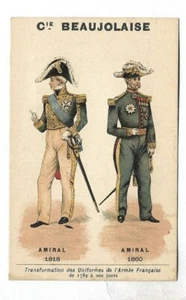 Amiral (1818 & 1860) - Armée Marine -- Chromo Cie Beaujolaise - Trade card - Picture 1 of 2