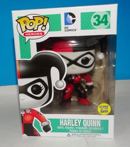 FUNKO POP! DC COMICS BATMAN - HARLEY QUINN GLOW #34 2015 release +Prot - Picture 1 of 6