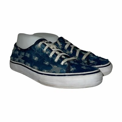 Keds Distressed Frayed Denim Star Fashion Sneakers Women's 9 - Image 1 of 4
