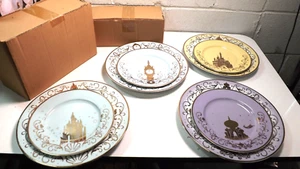 Disney Princess Porcelain Ceramic Gold Detail Dinnerware 16 Piece Set - Picture 1 of 13