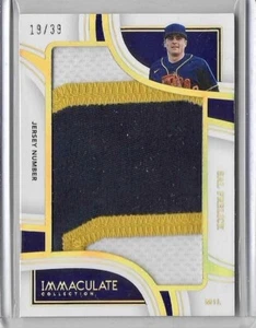 2023 Panini Immaculate Sal Frelick Jumbo Jersey Number SP /39 Brewers - Bild 1 von 2