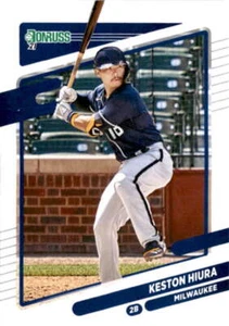 2021 Donruss #82 Keston Hiura Milwaukee Brewers Baseball - Picture 1 of 2