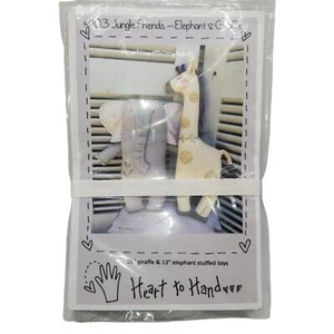 Pattern and material to make 18" giraffe and 13" elephant stuffed toys NOS - Picture 1 of 3