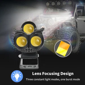 Owl Motorcycle Headlight Spotlights Motorcycle Driving Light Headlight Motorbike - Picture 1 of 12