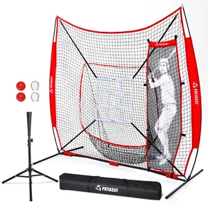 7'x7' Baseball & Softball Practice Net for Hitting Pitching Batting Practice Net - Picture 1 of 7