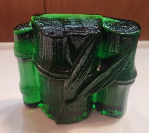 Blenko Glass Green Bamboo Bookend Paperweight 5" Tall Mid-Century Vintage - Picture 1 of 6