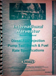 Manual de servicio de bomba de inyección de combustible diésel International ESPECIFICACIONES - Imagen 1 de 7