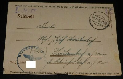 1945 Feldpost 367.Infanterie-Division Abwehrkämpfe Festung Quednau Königsberg  - Bild 1 von 4