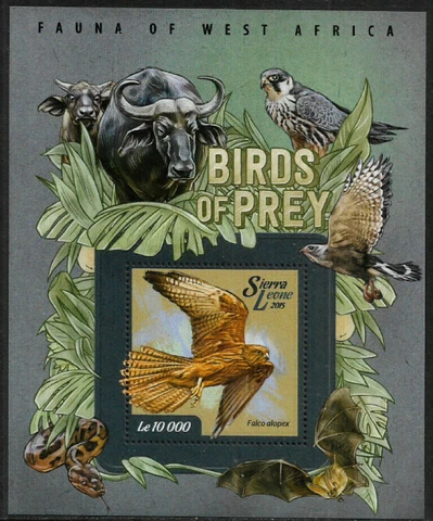 Sierra Leone #3273 Mint Never Hinged S/Sheet - Birds of Prey Cover