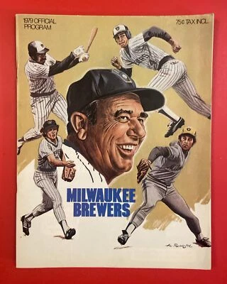 1979 MILWAUKEE BREWERS DETROIT TIGERS MLB Baseball Program Vintage Paul Molitor - Image 1 of 4