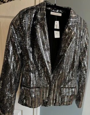 Смокинг блейзер Pookie & Sebastion с блестками средний размер - Изображение 1 из 4