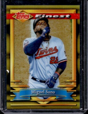 2021 Topps Finest Flashbacks Gold Refractor 28/50 Miguel Sano #151 Minnesota - Image 1 of 4