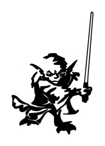 Star Wars Yoda Decal #1 3.5"x5.25" Choose Color - Picture 1 of 2