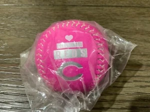 Cincinnati Reds Baseball Rawlings Original MLB Merchandise Pink mit weißer Naht - Bild 1 von 5