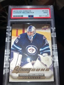 CONNOR HELLEBUYCK YOUNG GUNS CANVAS RC PSA 9 MINT UPPER DECK COMBINED S&H - Picture 1 of 1