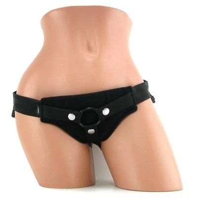 Sportsheets Divine Diva Black Plus Size Strap-On w/ 3 O-Rings Harness - Image 1 of 4