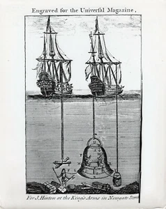 FOTO ARTÍSTICA* CAMPANA DE BUCEO "Grabada para revista Univerfal J. Hinton King's Arms Q - Imagen 1 de 1