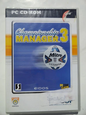 Championship Manager 3 EIDOS Soccer Manager Sim PC GAME 2002 CD ROM NEW SEALED - Image 1 of 2