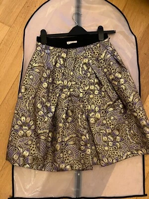 Marni x H&M skirt in purple and gold paisley jacquard size 8 EU 36 - Image 1 of 4