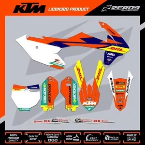 KTM 85 MOTOCROSS GRAPHICS MX KIT CALCOMANÍAS PEGATINAS SX 85 DHL CARRERA AZUL - Imagen 1 de 3