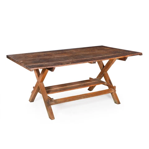 Beautifully Patinated American Harvest Farm Table, 19th Century Cover