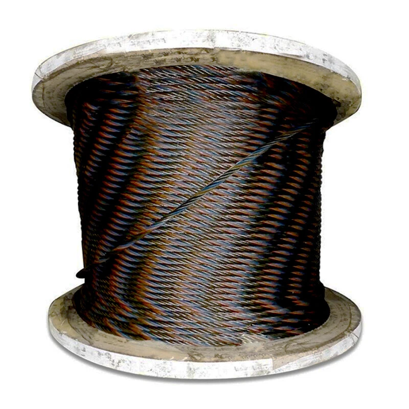 5/16" Steel Core Wire Rope Bulk 500 FT 6x19 EIPS Tow Crane Cable