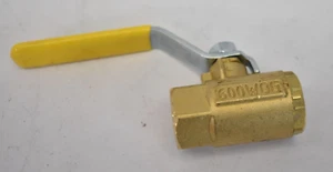 Parker Brass Ball Valve Inline FNPT 1/2" Pipe Size XV500P-8 Steel Lever - Picture 1 of 6