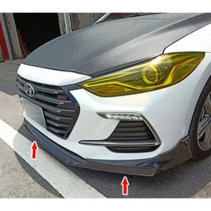 Carbon Fiber For Hyundai AD Elantra Avante Sport Front Bumper Lip Splitter 3PCS - Picture 1 of 7