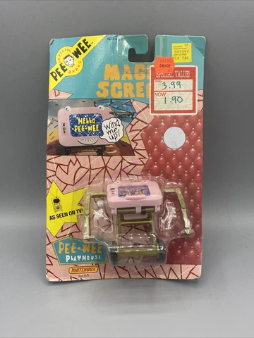 Vintage Pee Wee Herman's Magic Screen 1988 Matchbox Figure New Cover