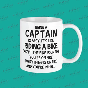 Being A Captain Is Easy Like Riding A Bike Mug For Ship Captain Sailor Present - Picture 1 of 2