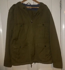 Levi’s Millitary Style Field Chore Jacket Khaki Green Size XL Men’s levis - Picture 1 of 13